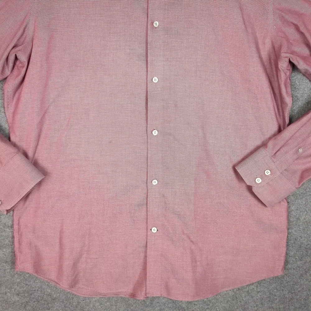 Banana Republic Mens XL Non-Iron Slim Fit Dress‎ Shirt Micro-Check Long Sleeve